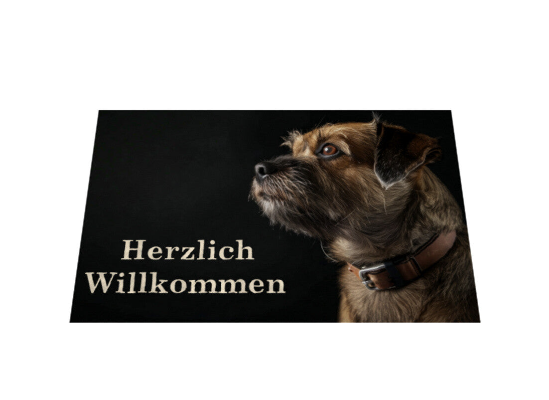 Fußmatte "Brüsseler Griffon - Herzlich Willkommen" – hunde-shirt.de