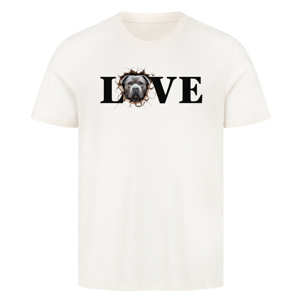 Premium T-Shirt "OEB grau LOVE" Natural Raw – hunde-shirt.de