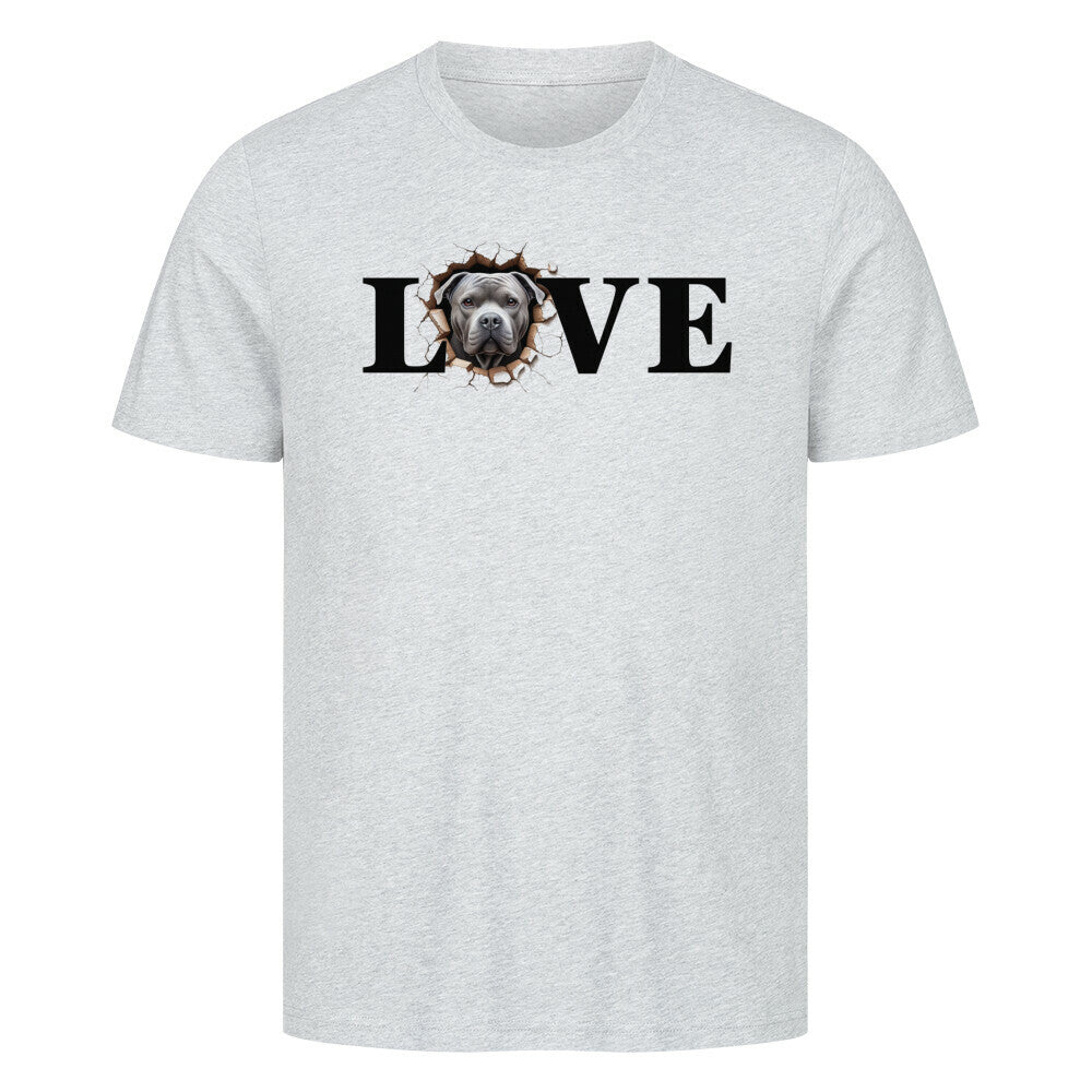 Premium T-Shirt "OEB grau LOVE" Heather Grey – hunde-shirt.de