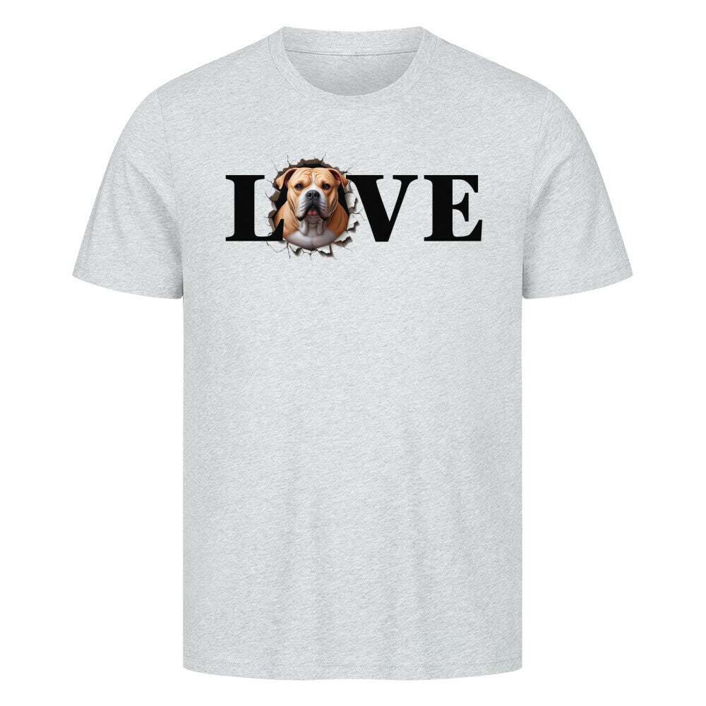Premium T-Shirt "OEB hell LOVE" Heather Grey – hunde-shirt.de