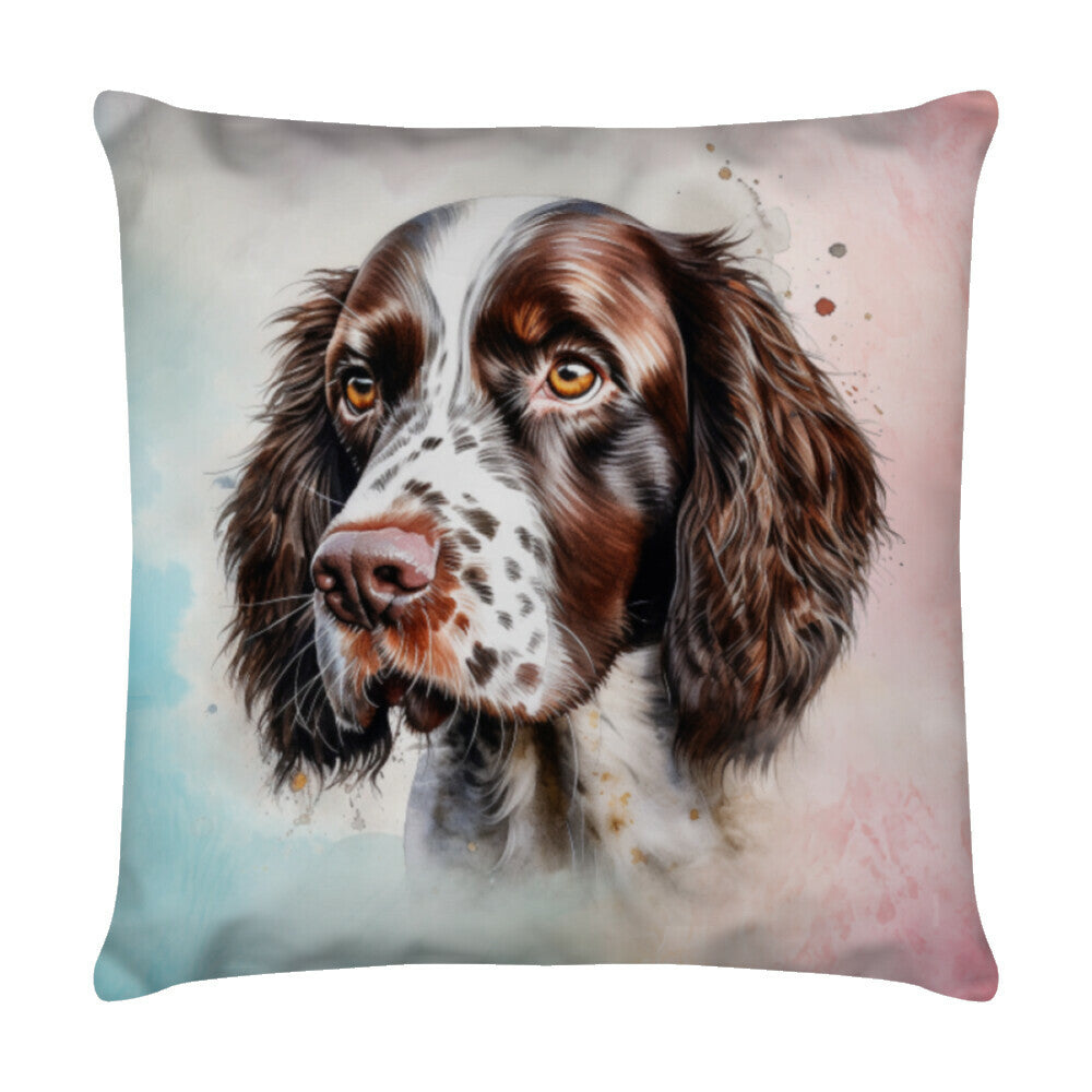 Kissen "Springer Spaniel Portrait" Weiß – hunde-shirt.de