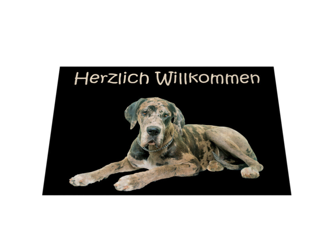 Fußmatte "Dogge gefleckt" – hunde-shirt.de
