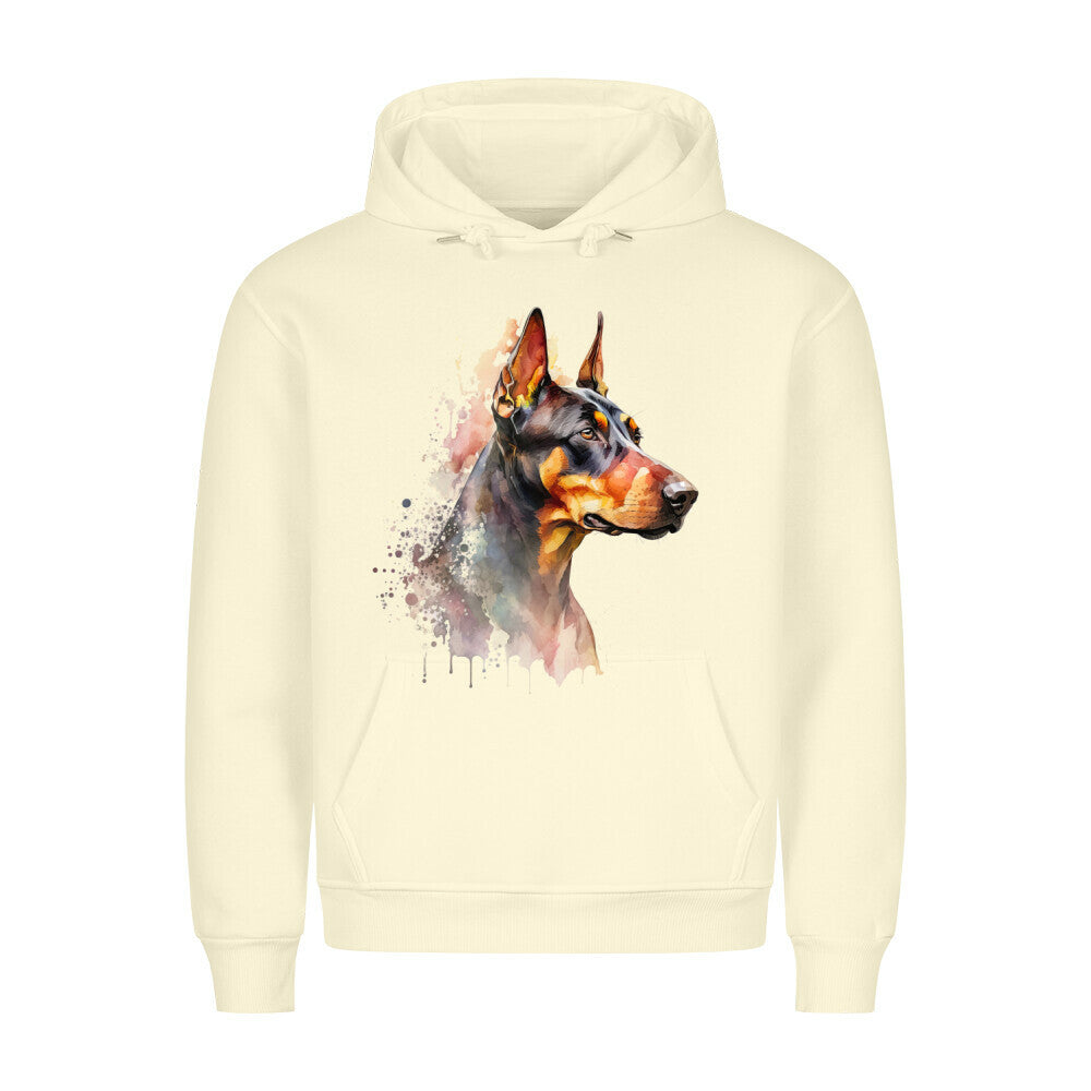 Premium Hoodie "Dobermann!" Beige – hunde-shirt.de