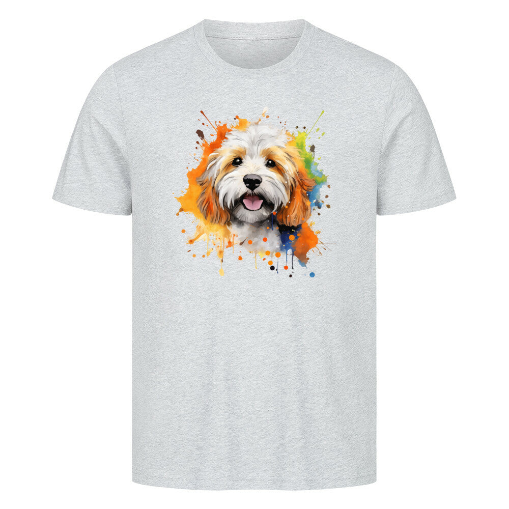 Premium T-Shirt "Havaneser Paint" Heather Grey – hunde-shirt.de