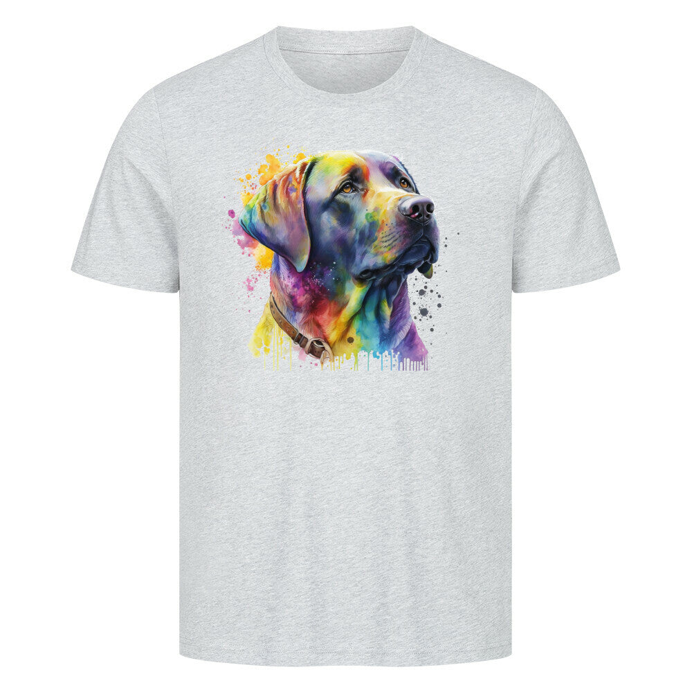 Premium T-Shirt "Labrador Splash" Heather Grey – hunde-shirt.de