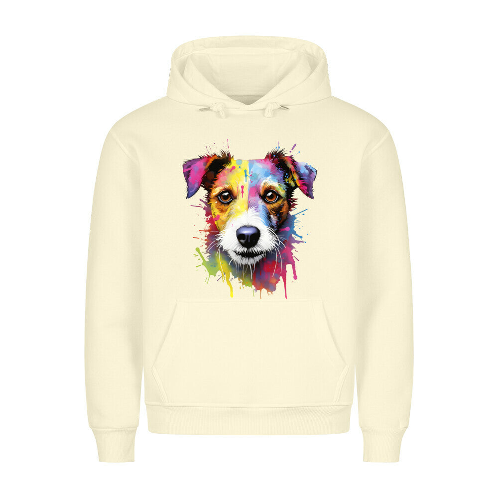 Premium Hoodie "Jack Russell Paint" Beige – hunde-shirt.de
