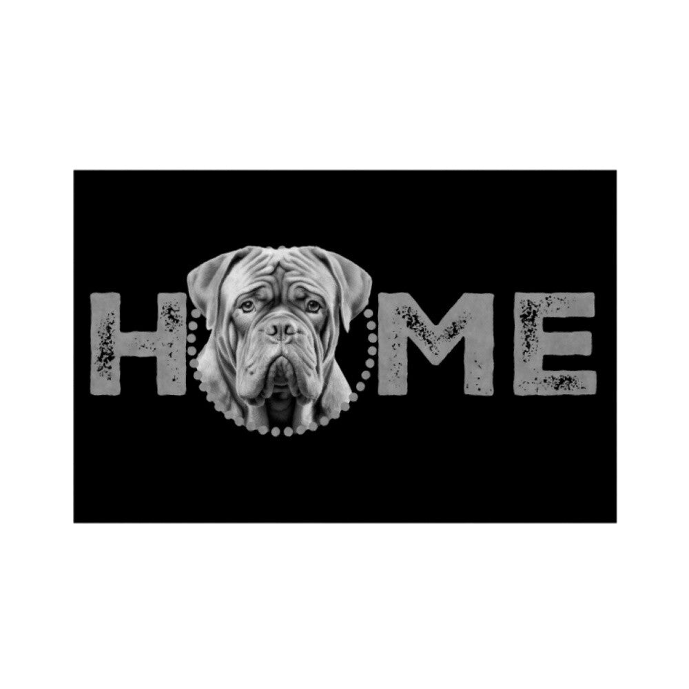 Fußmatte "Bordeauxdogge - HOME-Edition" Weiß – hunde-shirt.de