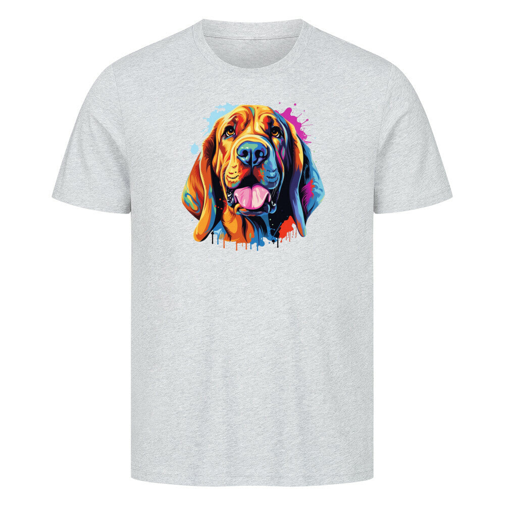 Premium T-Shirt "Bloodhound Fun" Heather Grey – hunde-shirt.de