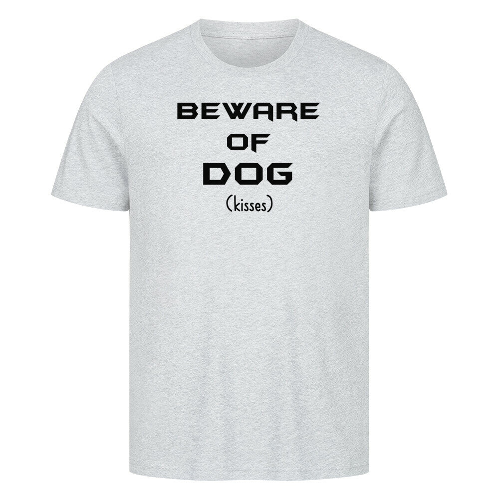 Premium T-Shirt "Beware of Dog" Heather Grey – hunde-shirt.de