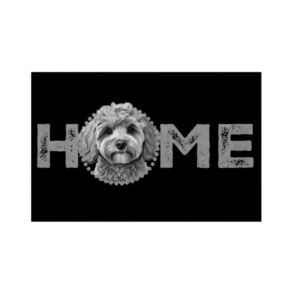 Fußmatte "Cavapoo - HOME-Edition" Weiß – hunde-shirt.de