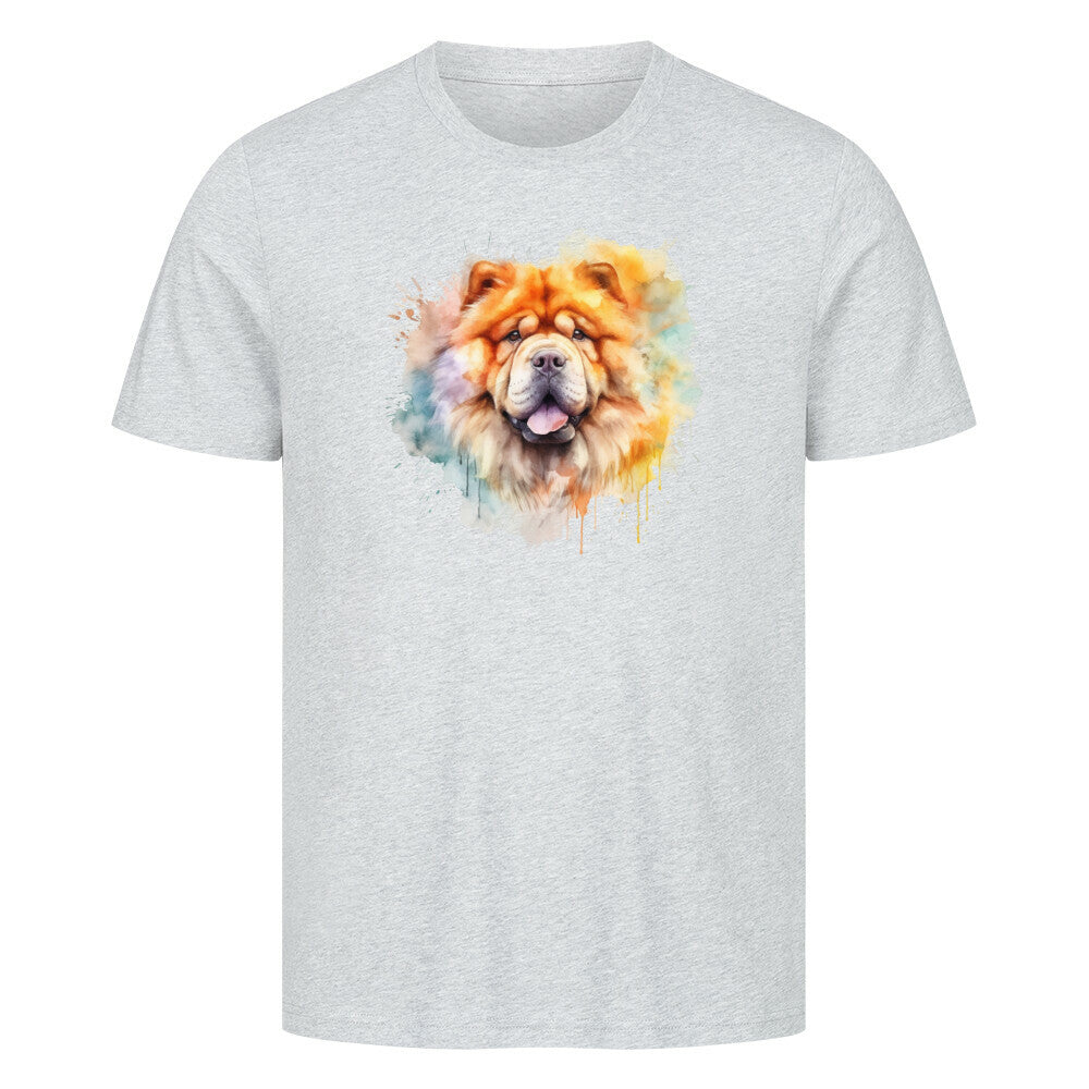 Premium T-Shirt "Chow-Chow Splash" Heather Grey – hunde-shirt.de