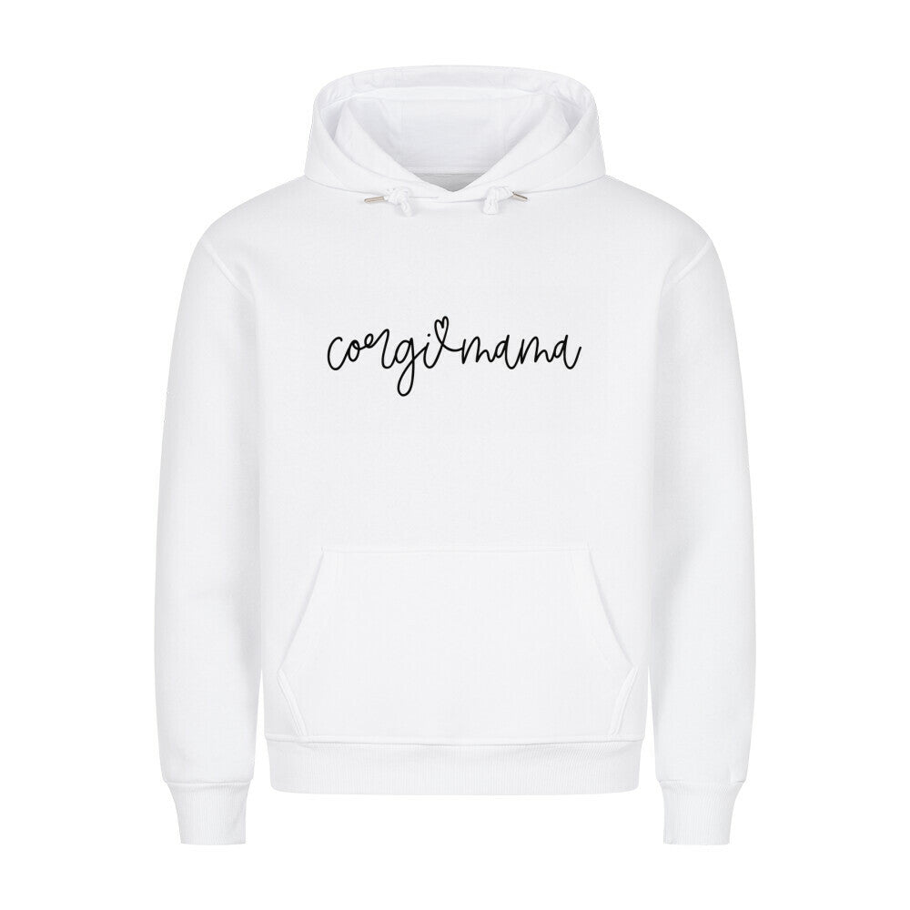 Premium Hoodie "Corgi Mama" Weiß – hunde-shirt.de