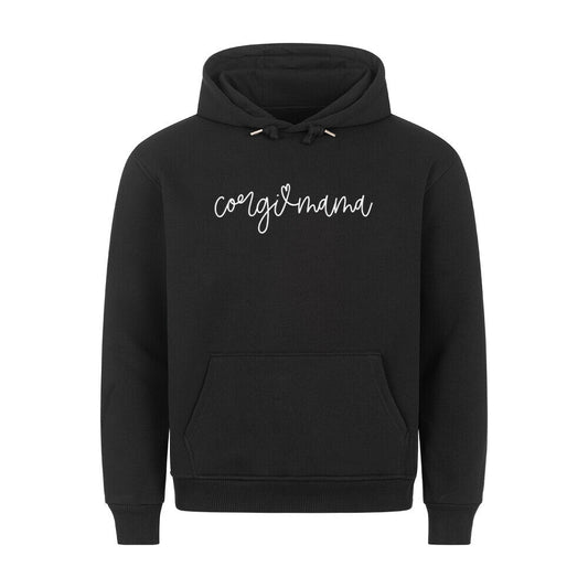 Premium Hoodie "Corgi Mama" Schwarz – hunde-shirt.de
