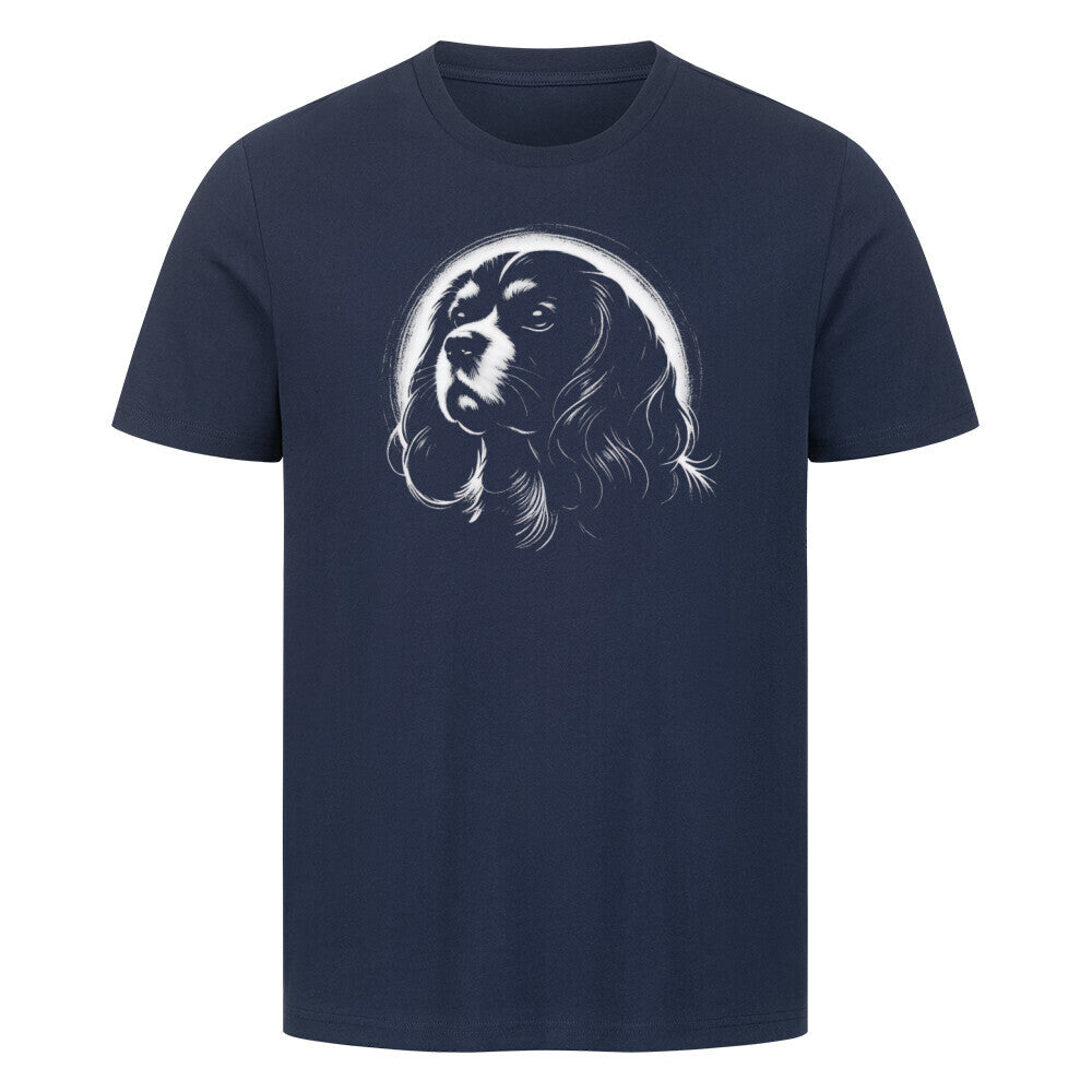 Premium T-Shirt "Cavalier King Charles Shine" French Navy – hunde-shirt.de