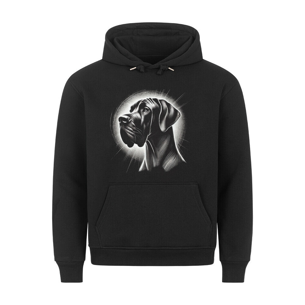 Premium Hoodie "Dogge Shine" Schwarz – hunde-shirt.de