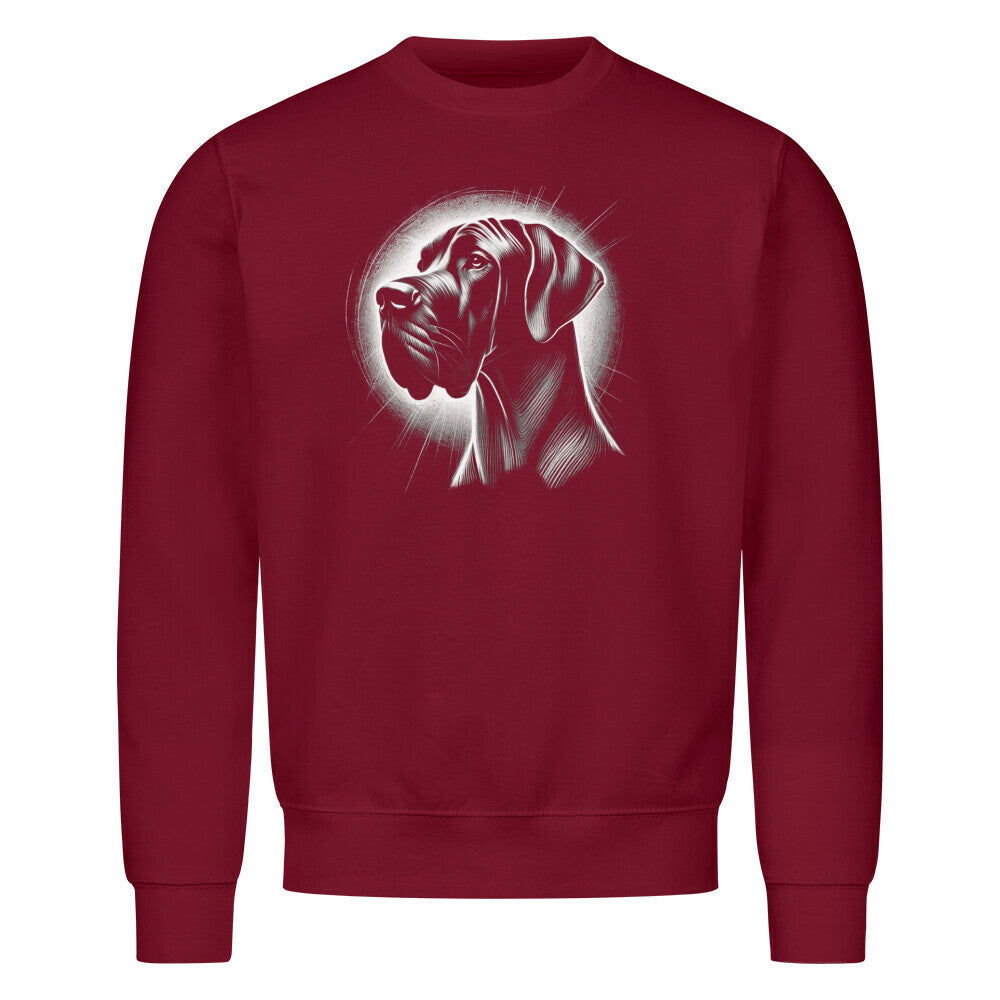 Premium Sweatshirt "Dogge Shine" Burgunder – hunde-shirt.de