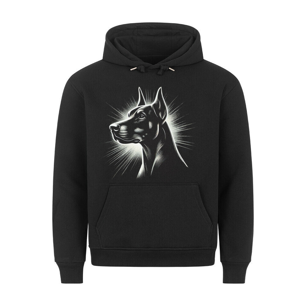 Premium Hoodie "Dobermann Shine" Schwarz – hunde-shirt.de