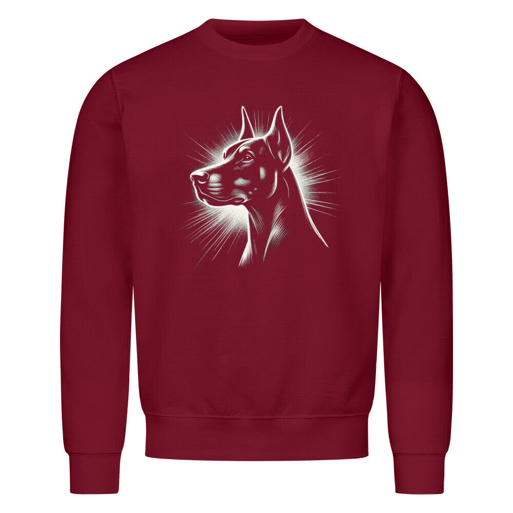 Premium Sweatshirt "Dobermann Shine" Burgunder – hunde-shirt.de
