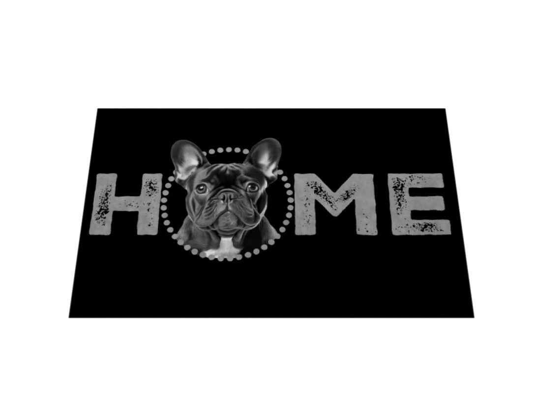 Fußmatte "Frenchi schwarz - HOME-Edition" – hunde-shirt.de