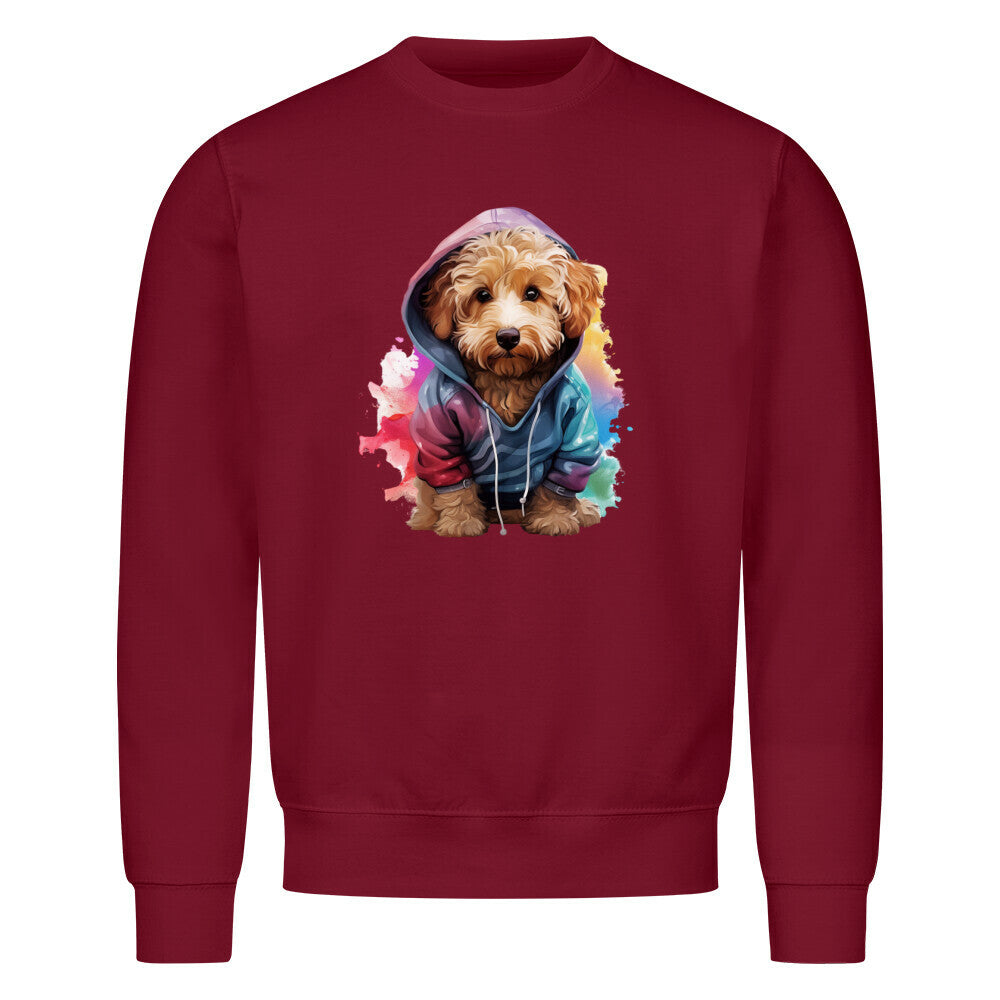 Premium Sweatshirt "Golden Doodle Hooded" Burgunder – hunde-shirt.de