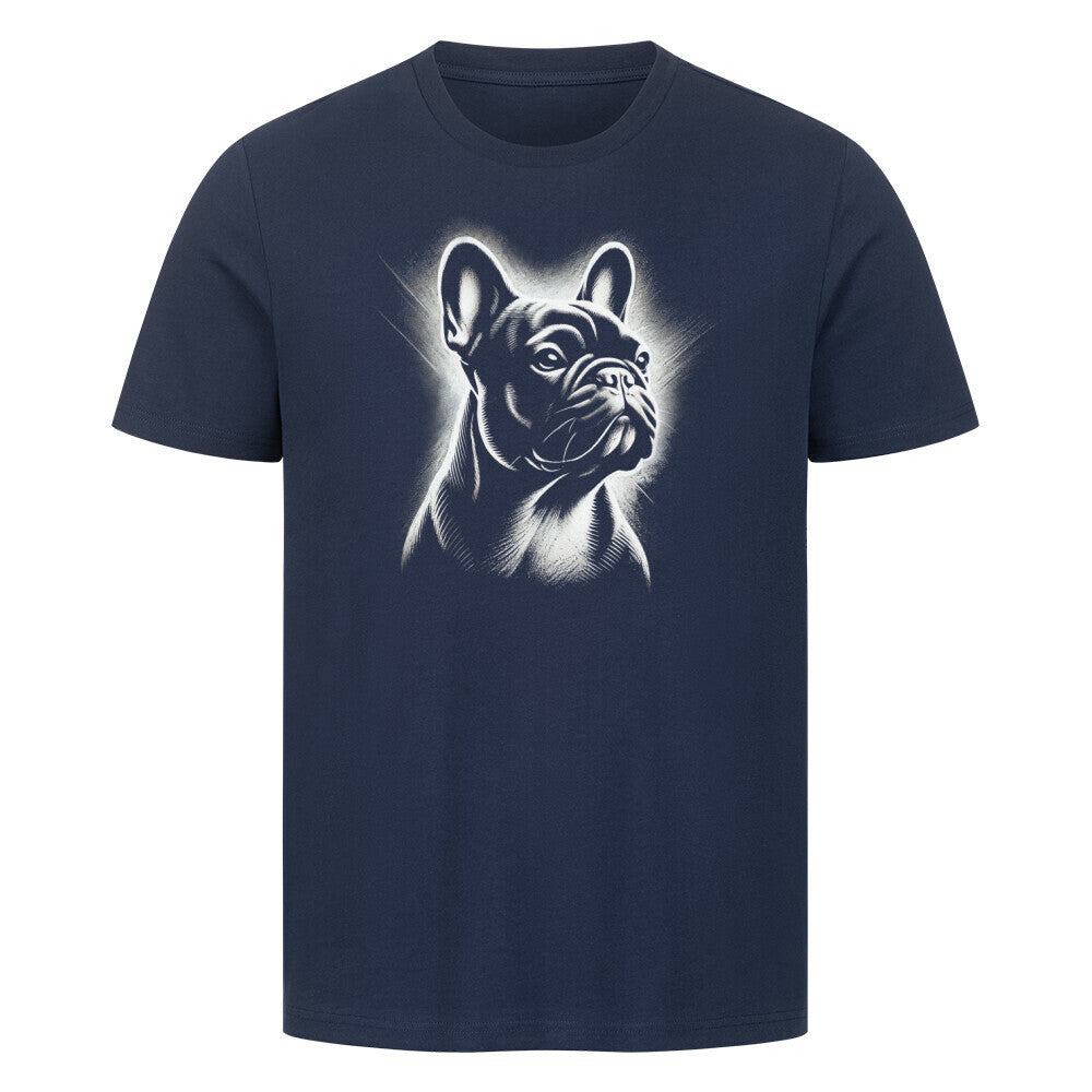 Premium T-Shirt "Frenchie Shine" French Navy – hunde-shirt.de