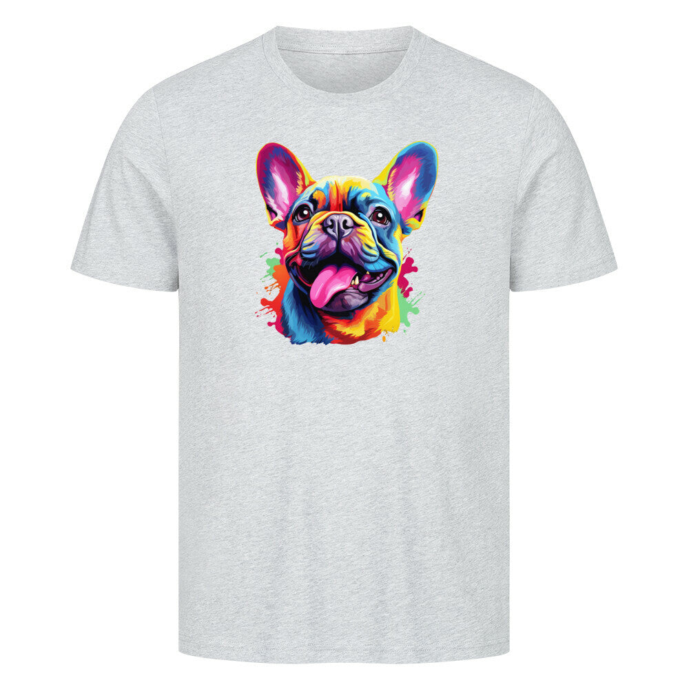 Premium T-Shirt "Frenchie FUN 2" Heather Grey – hunde-shirt.de