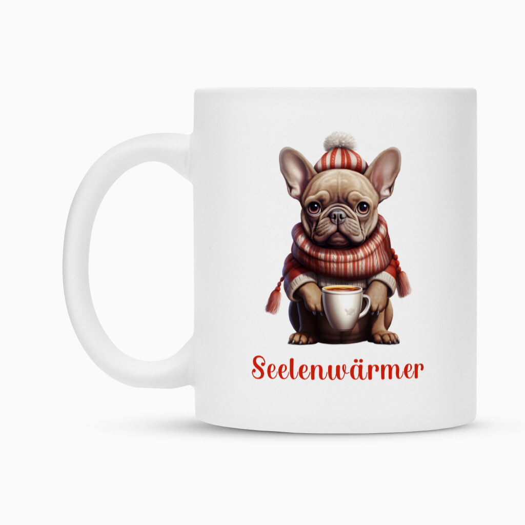 Tasse "Frenchie - Seelenwärmer rot" – hunde-shirt.de