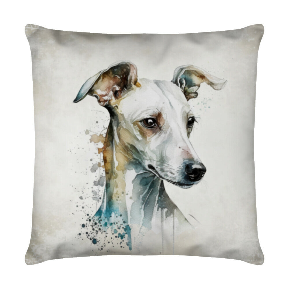 Kissen "Italian Greyhound - Portrait" Weiß – hunde-shirt.de