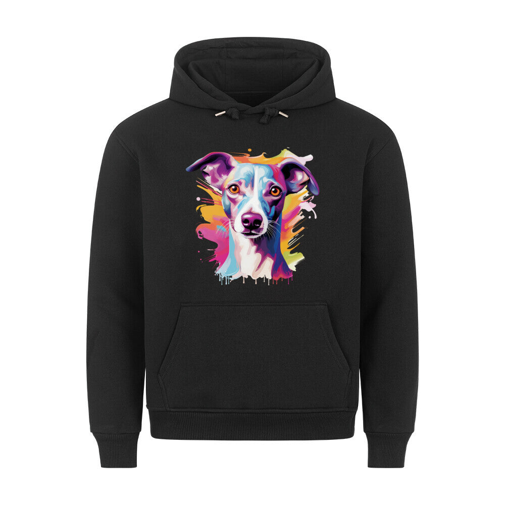 Premium Hoodie "Italian Greyhound / Windspiel Paint" Schwarz – hunde-shirt.de