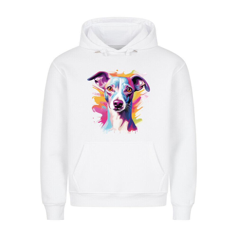Premium Hoodie "Italian Greyhound / Windspiel Paint" Weiß – hunde-shirt.de