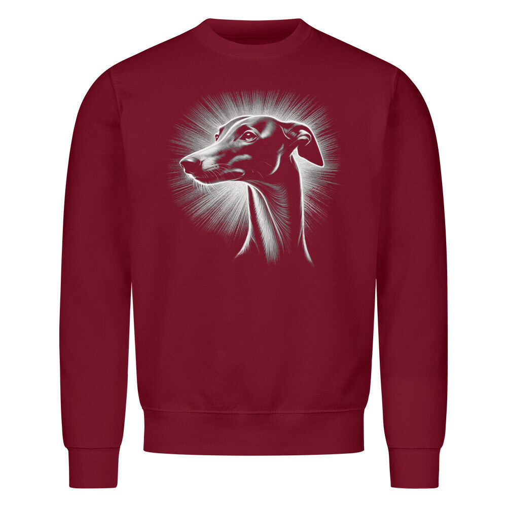 Premium Sweatshirt "Italian Greyhound / Windspiel Shine" Burgunder – hunde-shirt.de