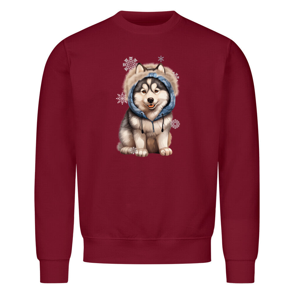 Premium Sweatshirt "Husky - BLUE" Burgunder – hunde-shirt.de