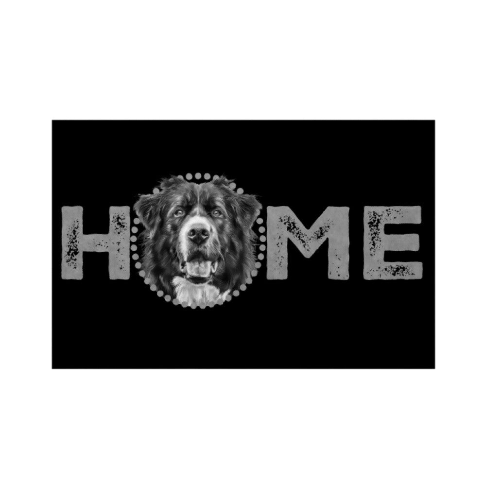 Fußmatte "Landseer - HOME-Edition" Weiß – hunde-shirt.de