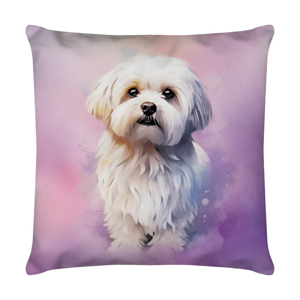Kissen "Malteser - Pastell" Weiß – hunde-shirt.de