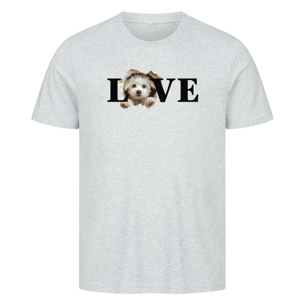Premium T-Shirt "Maltipoo - LOVE" Heather Grey – hunde-shirt.de