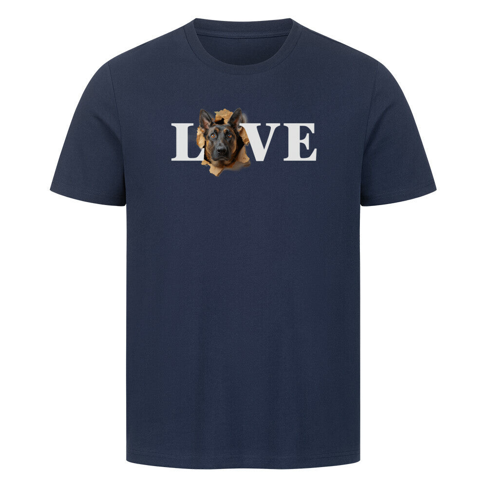 Premium T-Shirt "Malinois - LOVE" French Navy – hunde-shirt.de