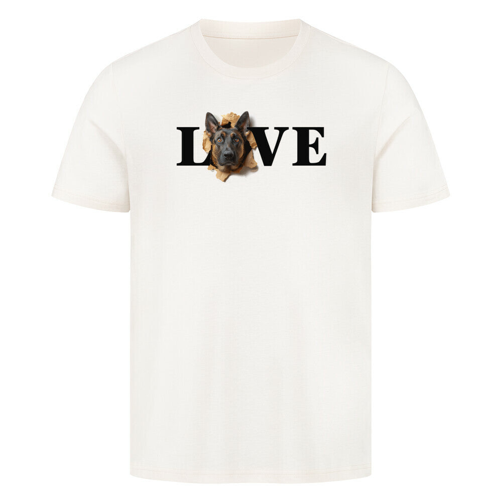 Premium T-Shirt "Malinois - LOVE" Natural Raw – hunde-shirt.de