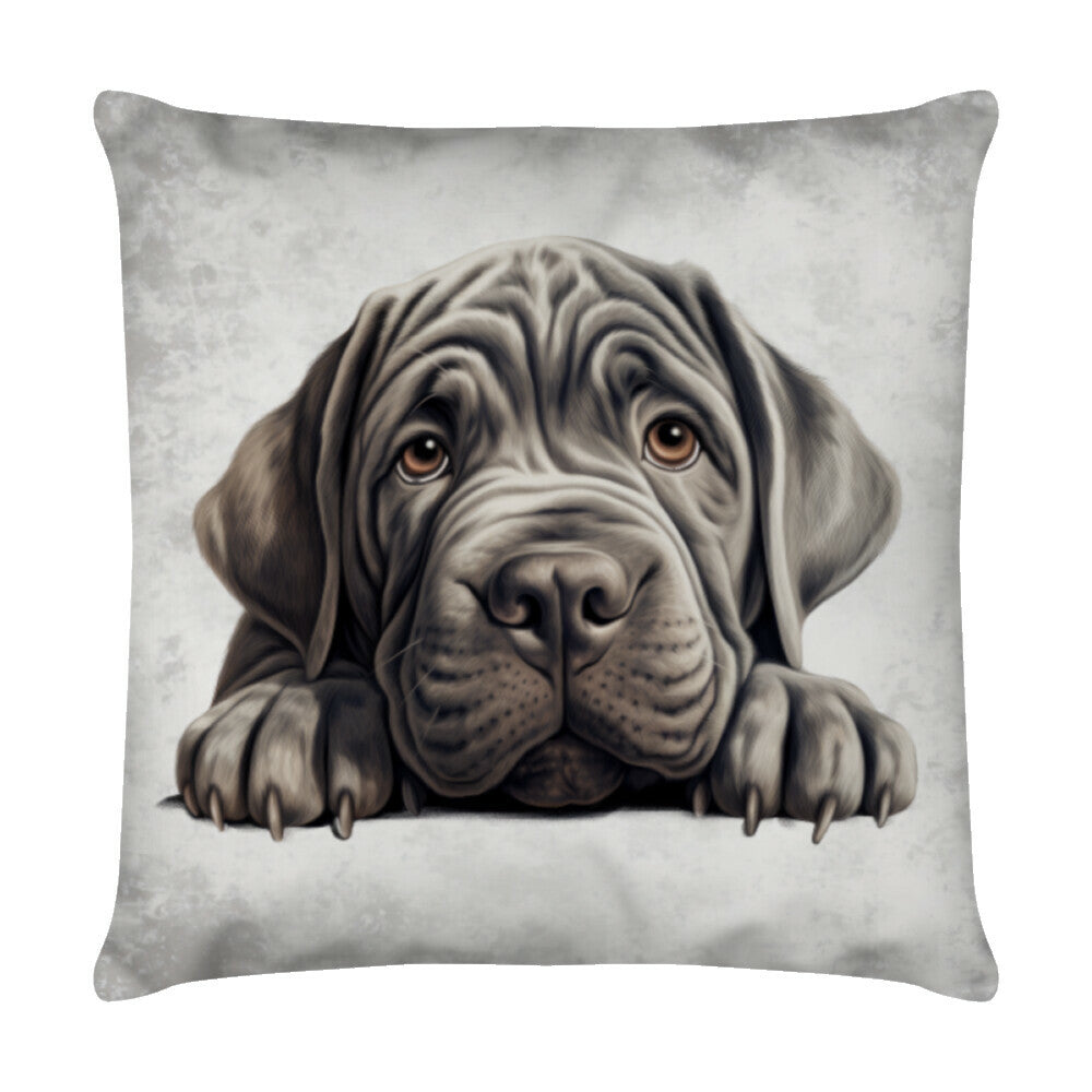 Kissen "Mastino - Blick" Weiß – hunde-shirt.de