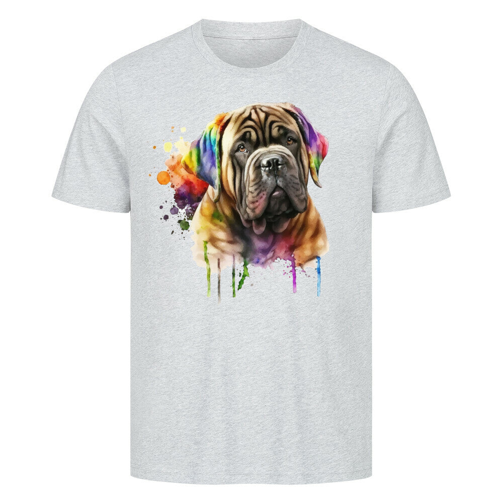 Premium T-Shirt "Mastino - Paint" Heather Grey – hunde-shirt.de