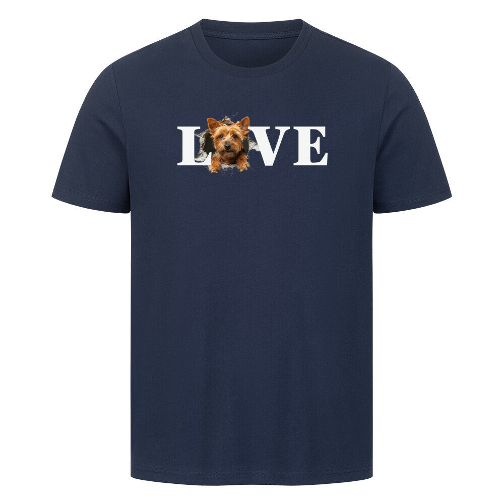 Premium T-Shirt "Norwich Terrier - LOVE" French Navy – hunde-shirt.de