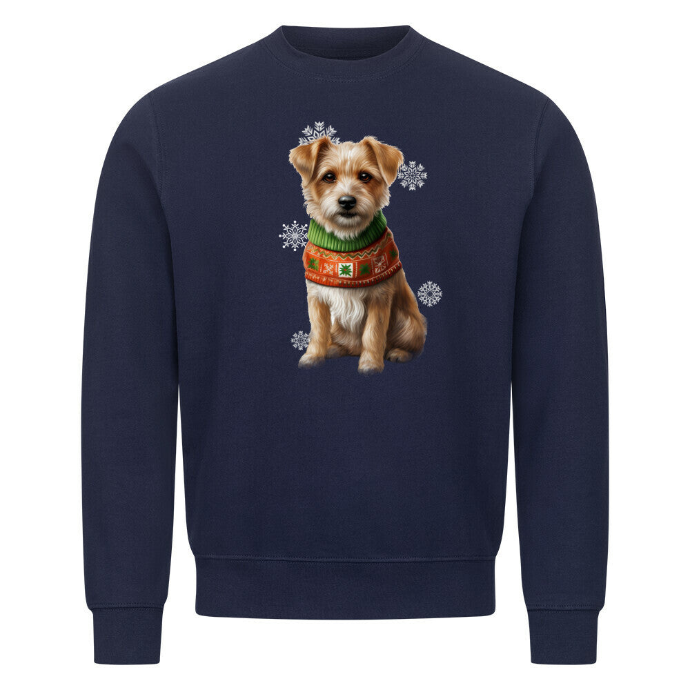Premium Sweatshirt "Norfolk Terrier - Winter" Navy Blue – hunde-shirt.de