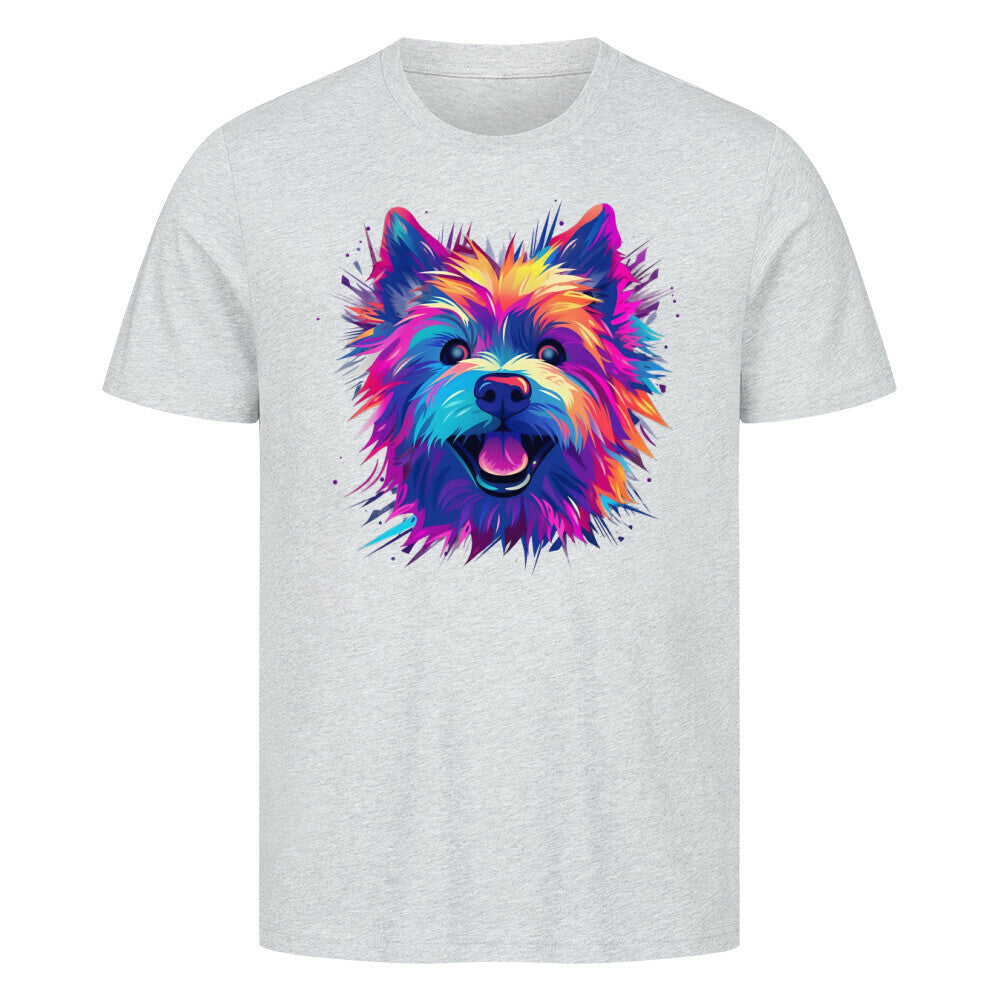 Premium T-Shirt "Norwich Terrier - Paint" Heather Grey – hunde-shirt.de