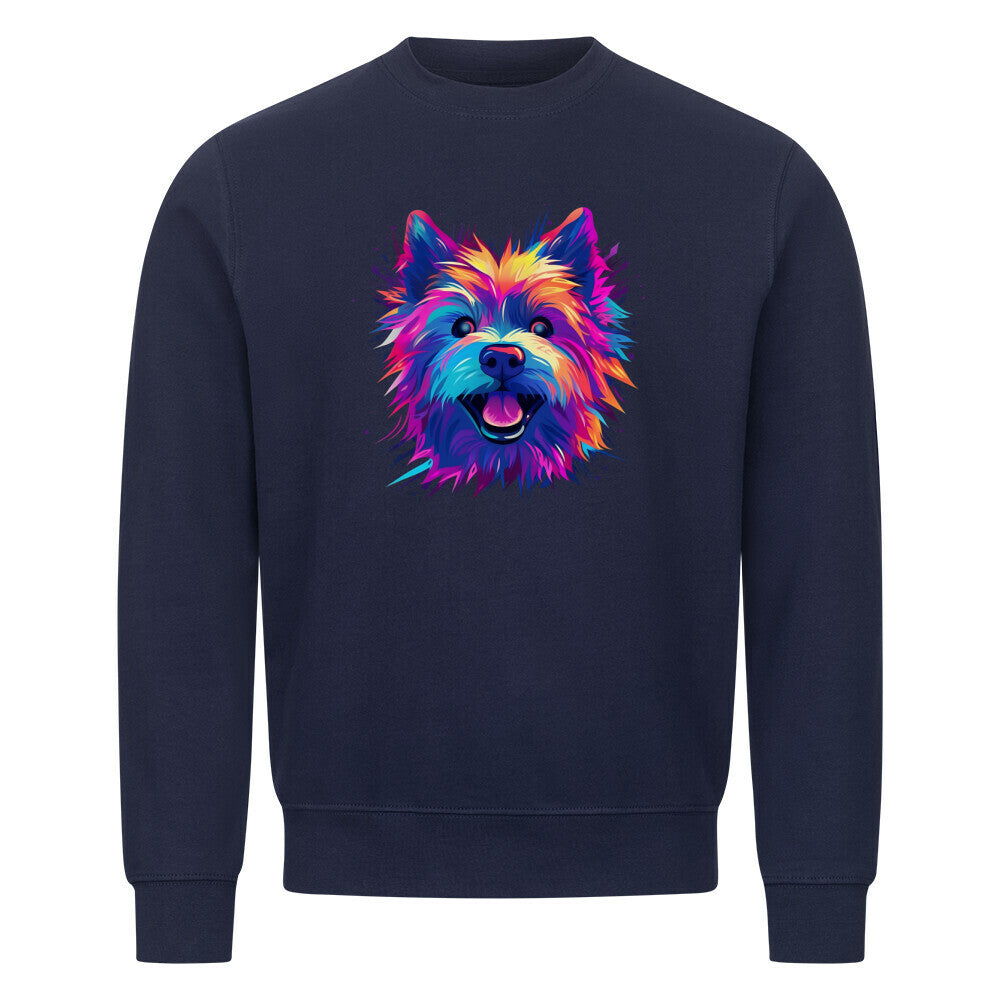 Premium Sweatshirt "Norwich Terrier - Paint" Navy Blue – hunde-shirt.de