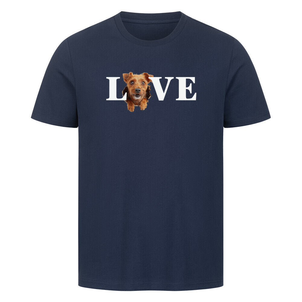Premium T-Shirt "Norfolk Terrier - LOVE" French Navy – hunde-shirt.de