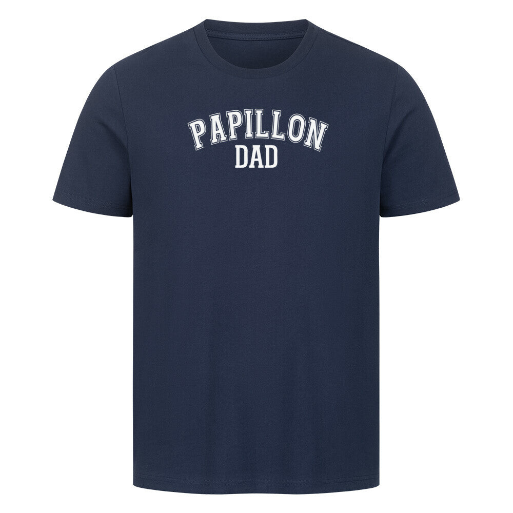 Premium T-Shirt "Papillon - DAD" French Navy – hunde-shirt.de