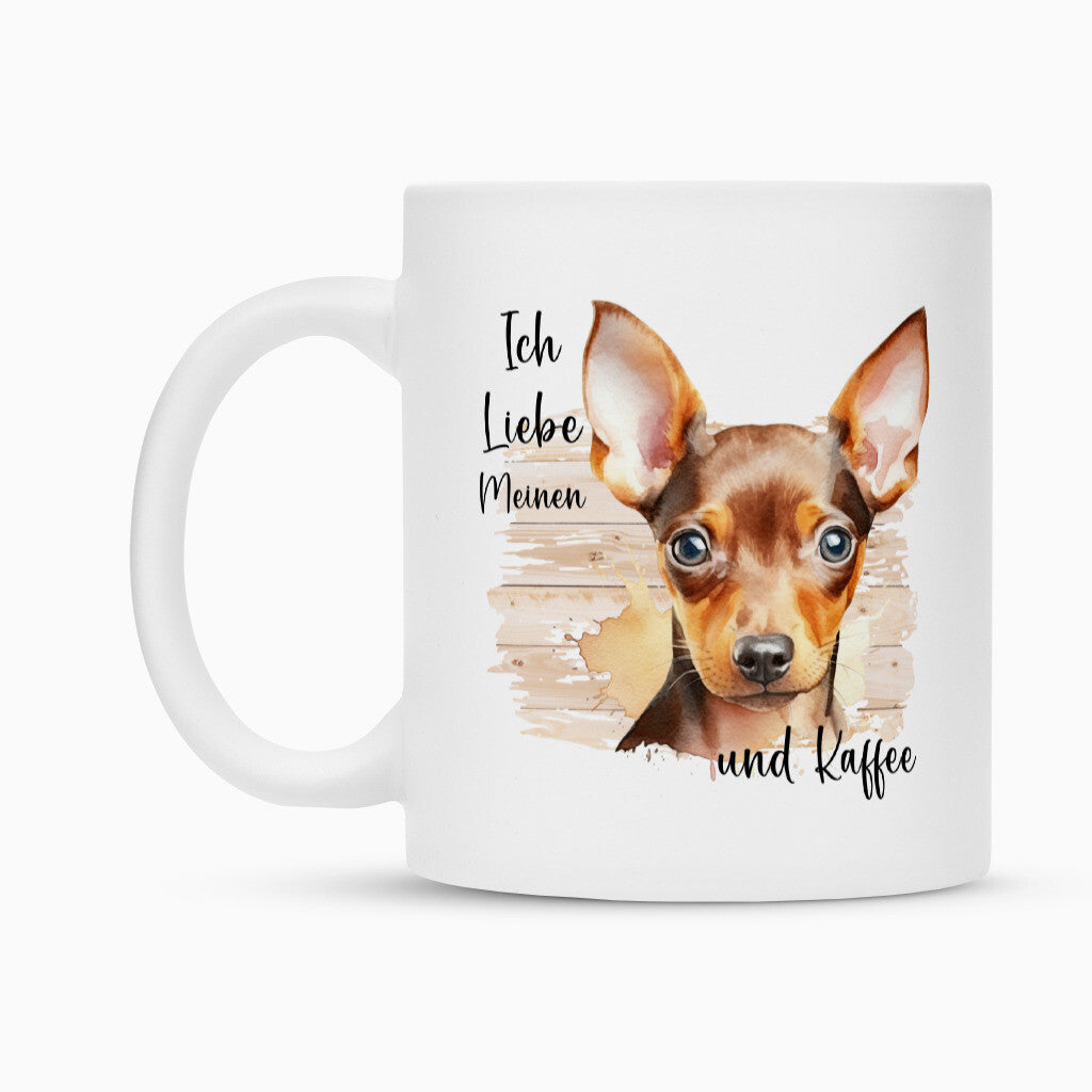 Tasse "Zwergpinscher ( hell ) - Ich liebe..." – hunde-shirt.de