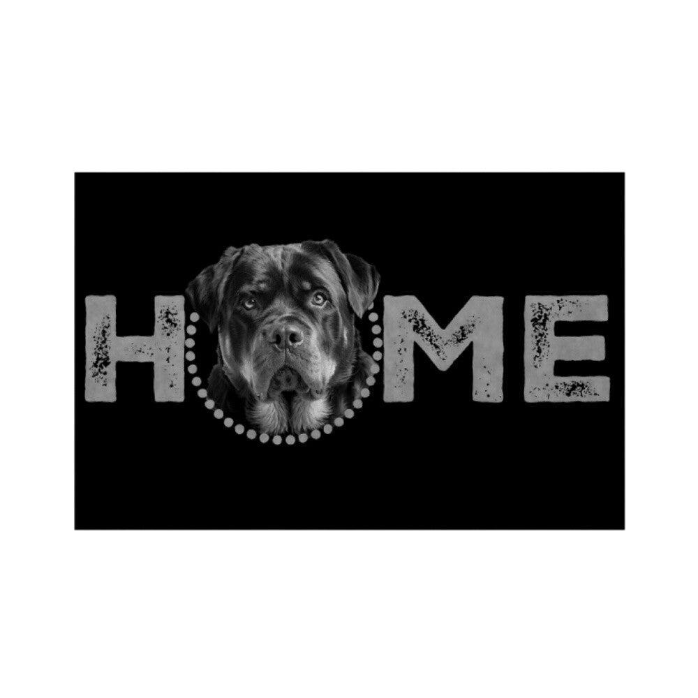 Fußmatte "Rottweiler - HOME-Edition" Weiß – hunde-shirt.de