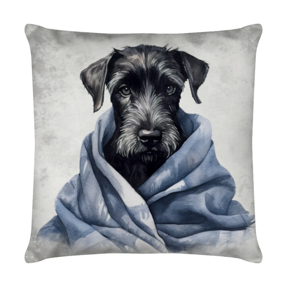 Kissen "Riesenschnauzer - Kuscheln" Weiß – hunde-shirt.de