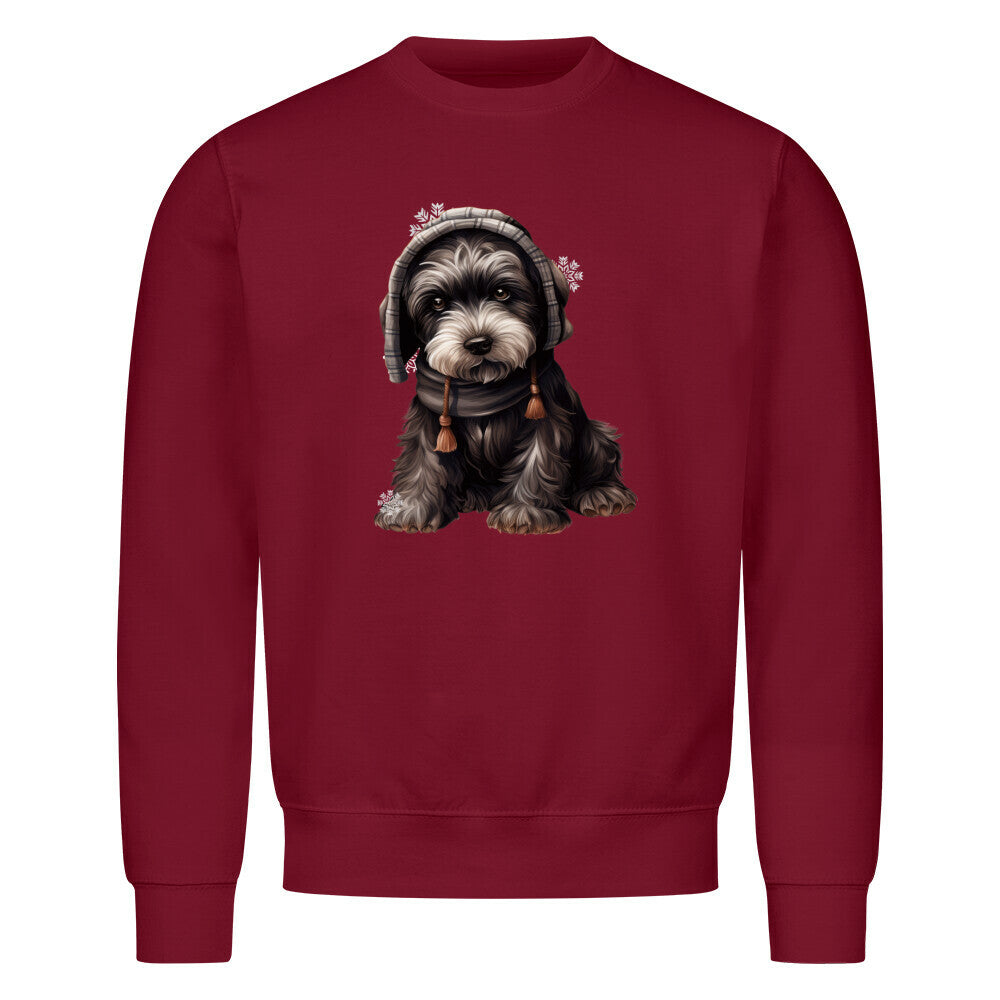 Premium Sweatshirt "Riesenschnauzer - Frost" Burgunder – hunde-shirt.de