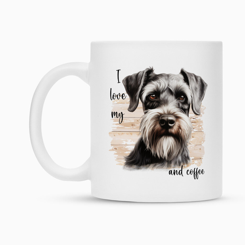 Tasse "Schnauzer ( dunkel ) - I love..." – hunde-shirt.de
